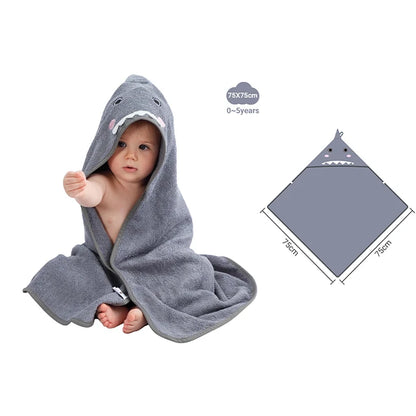 Serviette de bain à capuche Lion mignon – Peignoir de bain doux en bambou pour enfants