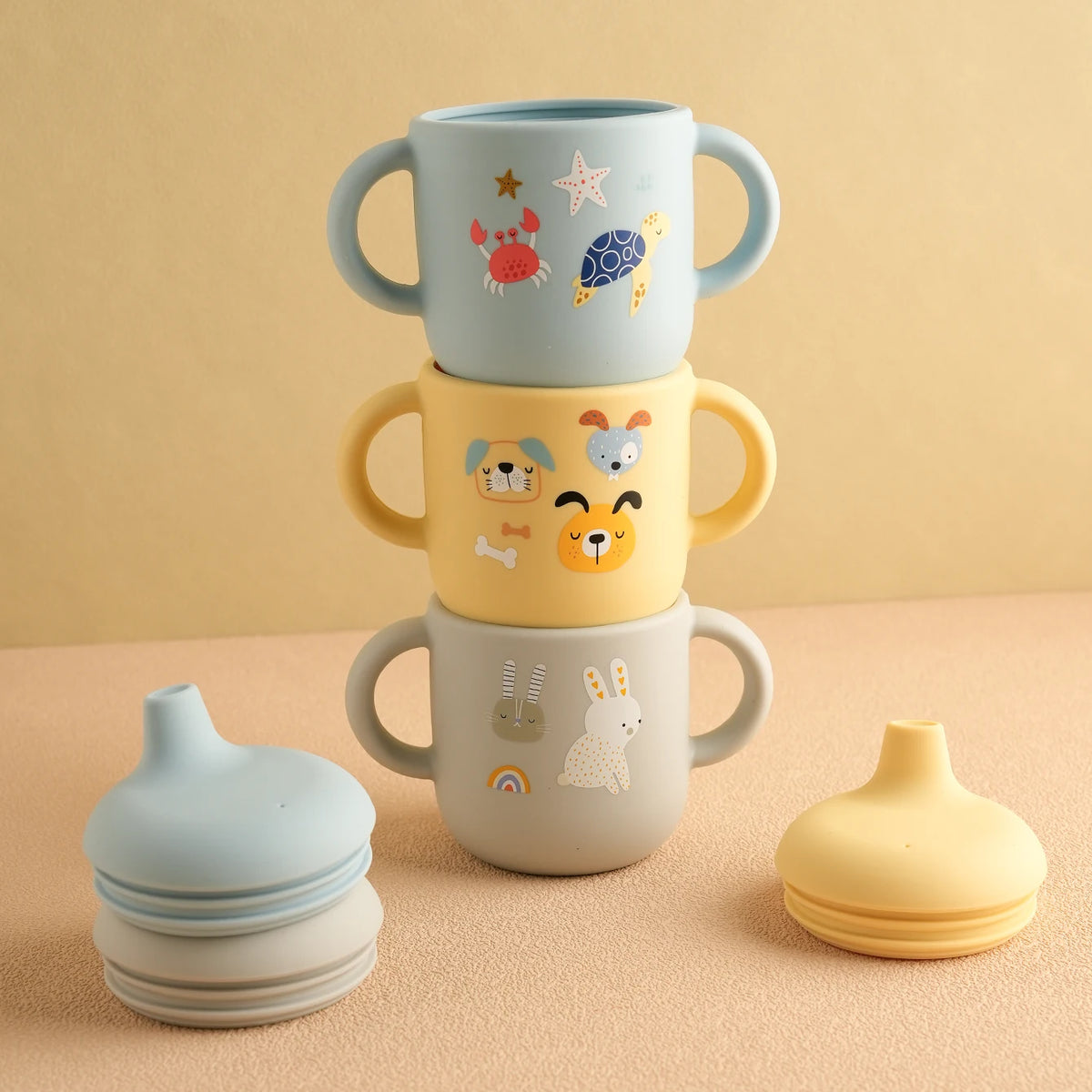 Gobelet de voyage pour bébé – Gobelet d'alimentation en silicone lavable au lave-vaisselle