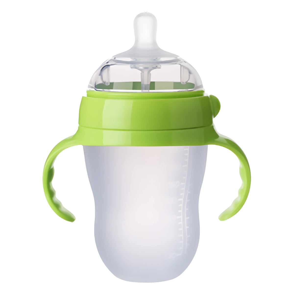Silicone Nano Baby Bottle – 150/250ml, Handle, Anti-Choking, for 0–9 Months