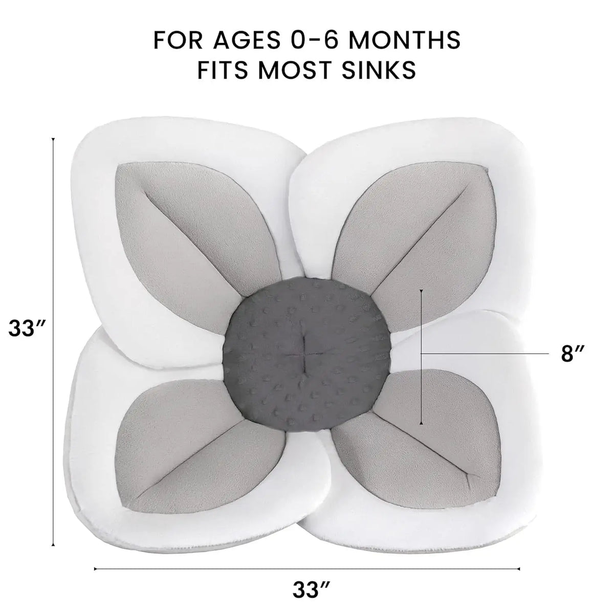 Tapis de bain pour bébé – Siège en peluche Lotus fleuri pour nourrissons