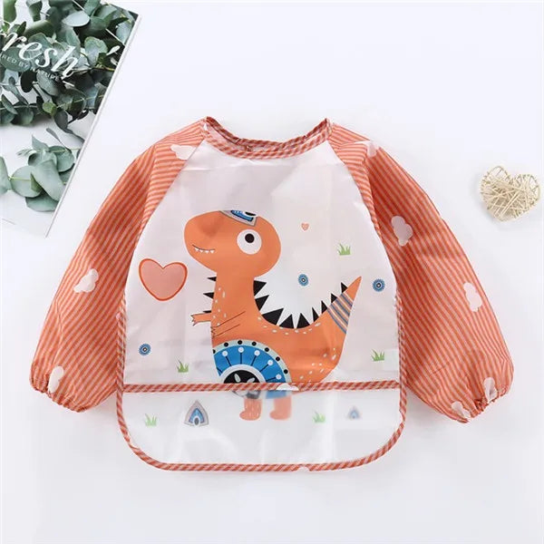 Blouse imperméable à manches longues pour l'allaitement et les activités artistiques de bébé (1-3 ans)