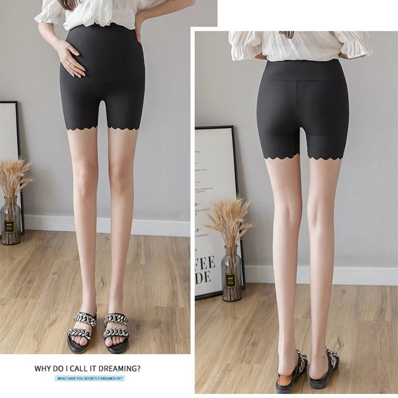 Short de maternité taille haute d'été – Leggings de grossesse ajustables grandes tailles