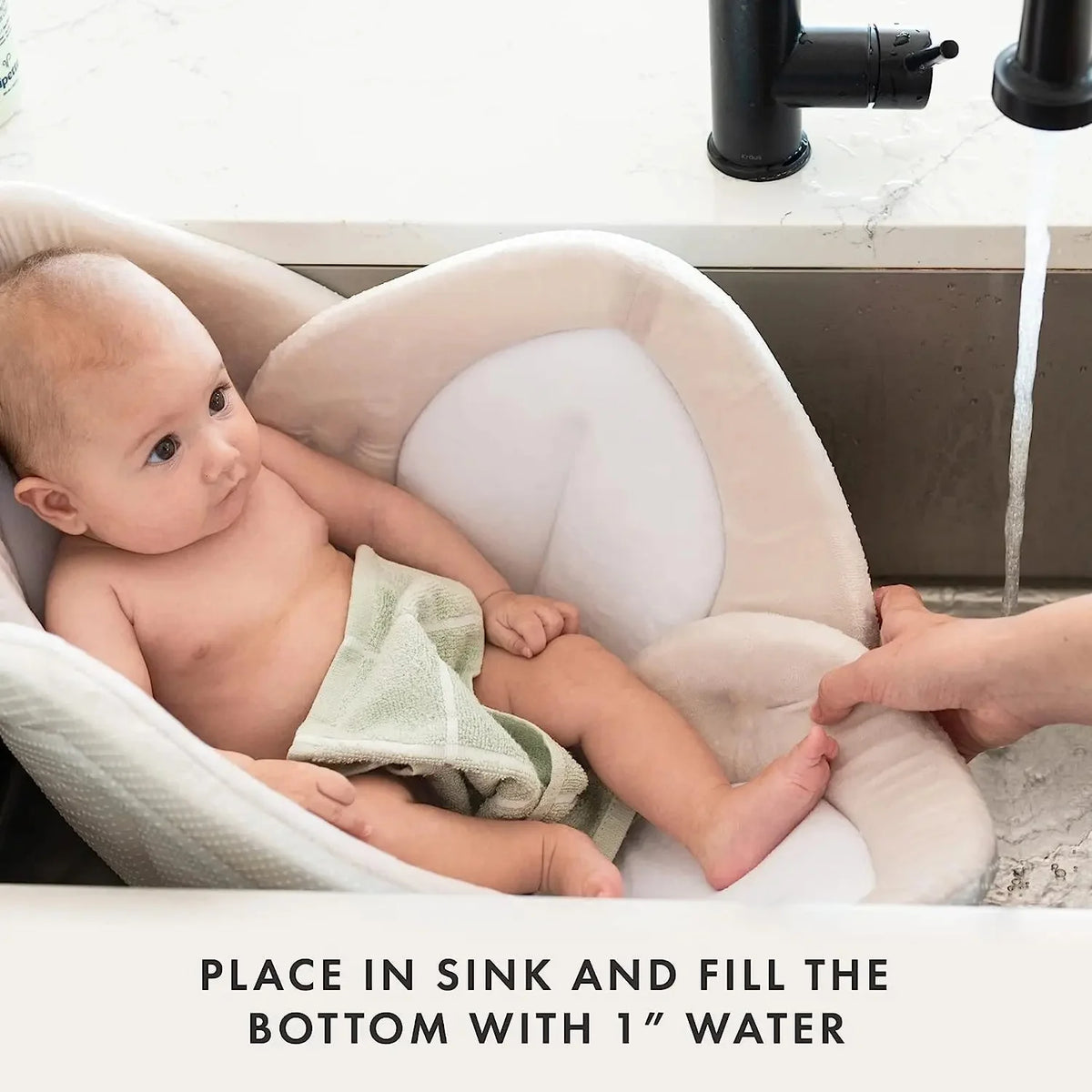 Tapis de bain pour bébé – Siège en peluche Lotus fleuri pour nourrissons