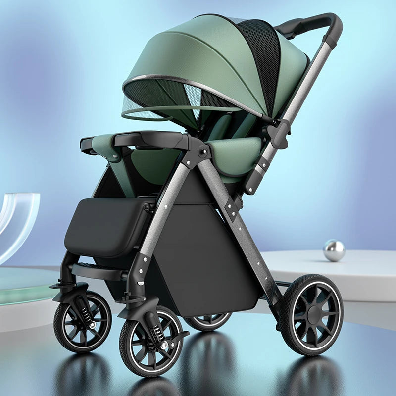 2-in-1 Reversible Lightweight Stroller – High-View Foldable Design for Newborns & Toddlers