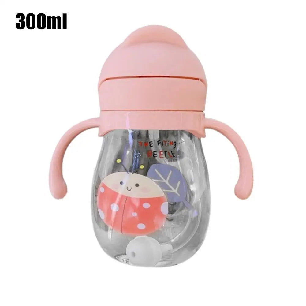 Cute Baby Straw Cup | 300ML Weighted, Spill-Proof, Easy to Hold