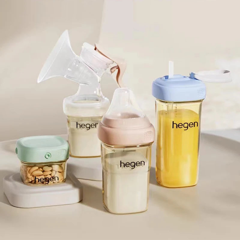 Hegen PPSU Baby Bottle – Original with Storage Lid & Pacifier, Gift Box Included