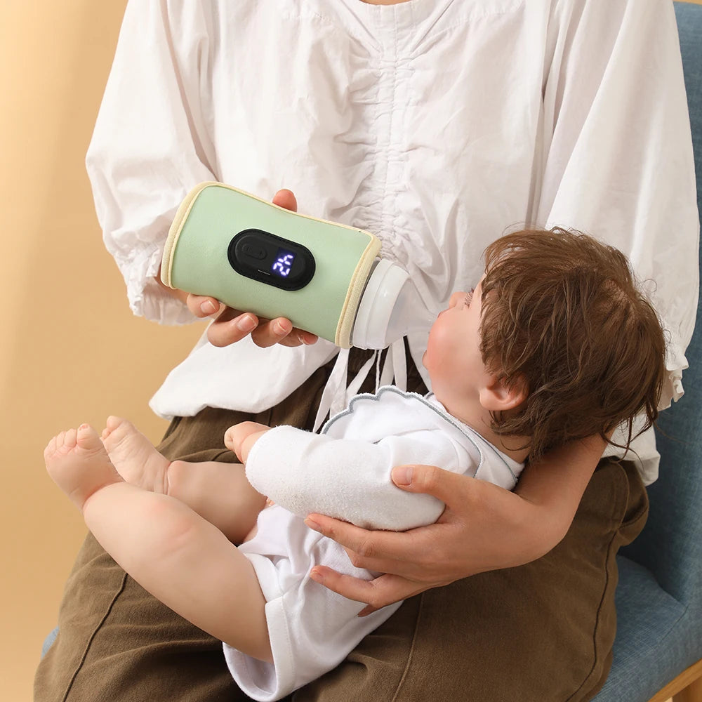 Portable Baby Bottle Warmer Bag | USB Milk & Formula Heater for Travel