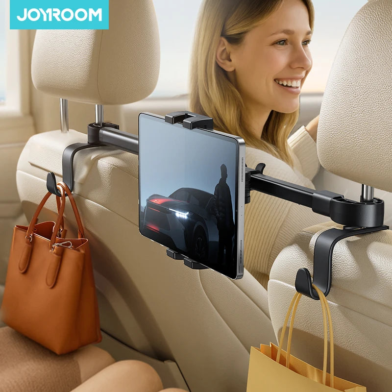 Support de tablette pour voiture avec crochets – Convient aux tablettes et téléphones de 4,7 à 12,9 pouces