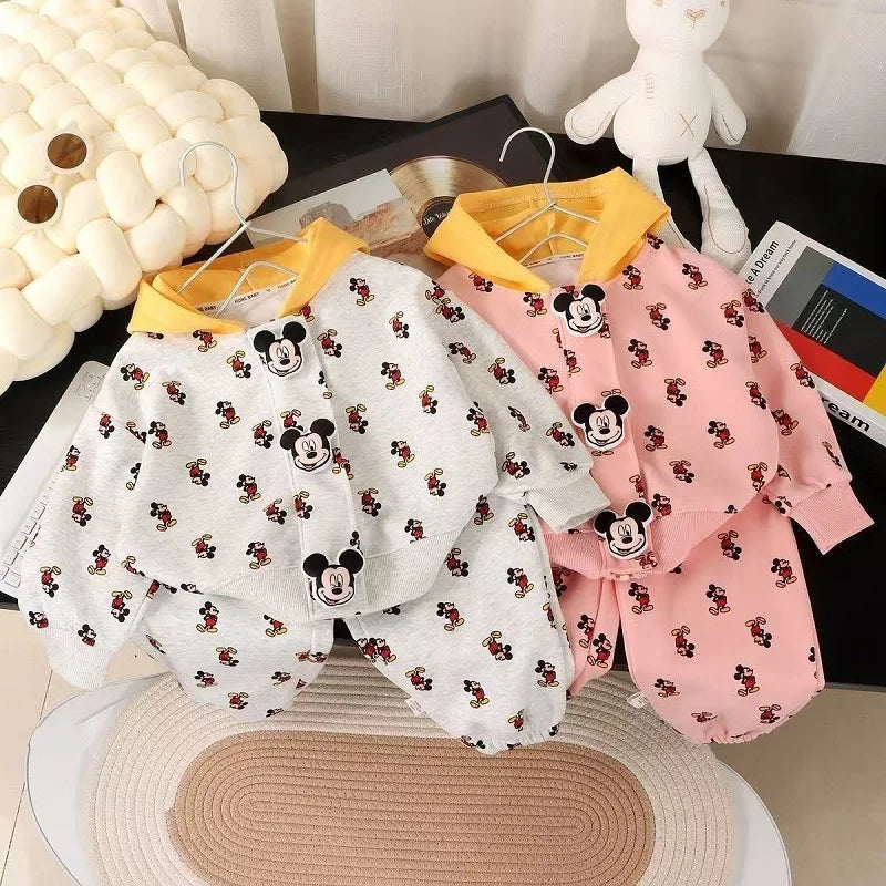 Autumn Baby Outfit – Mickey Sweatshirt & Pants Set