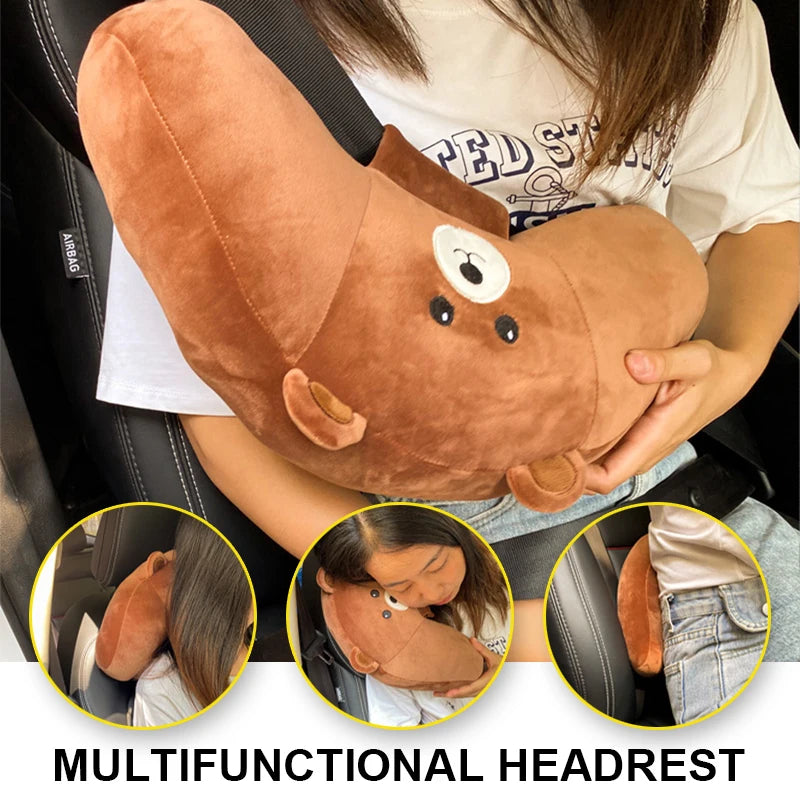 Cute Kids Car Pillow – 3-in-1 Soft Travel Cushion