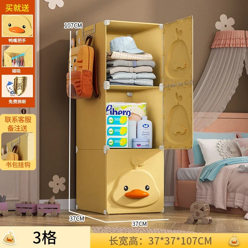 Kids Cube Wardrobe – Fabric & Plastic Closet Organ