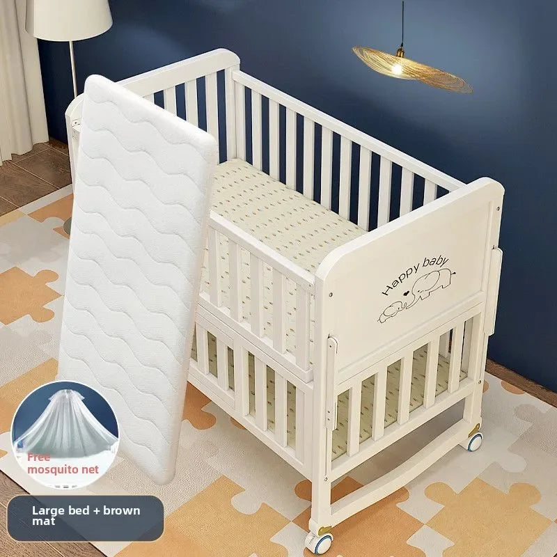 Convertible Baby Crib – Luxury Nest Bed with Mobility