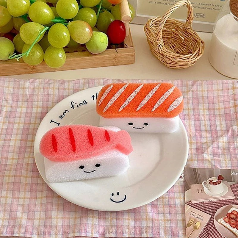 Toddler Bath Fun – 1/2PCS Cute Sushi Shower Sponge