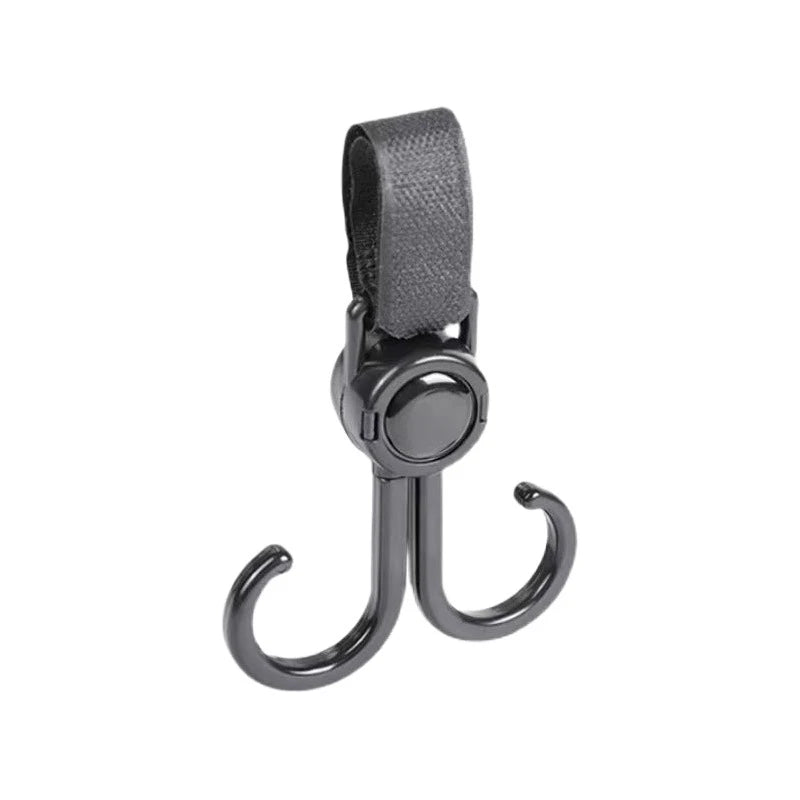 Double Hook Baby Stroller Hanger – 360° Rotatable Cart Hook