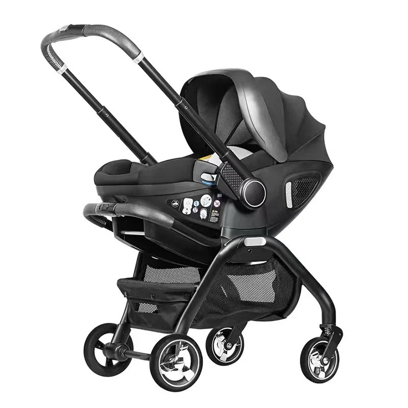 Kidilo 3-in-1 Baby Car Seat Stroller, One Button Fold & Detachable Basket