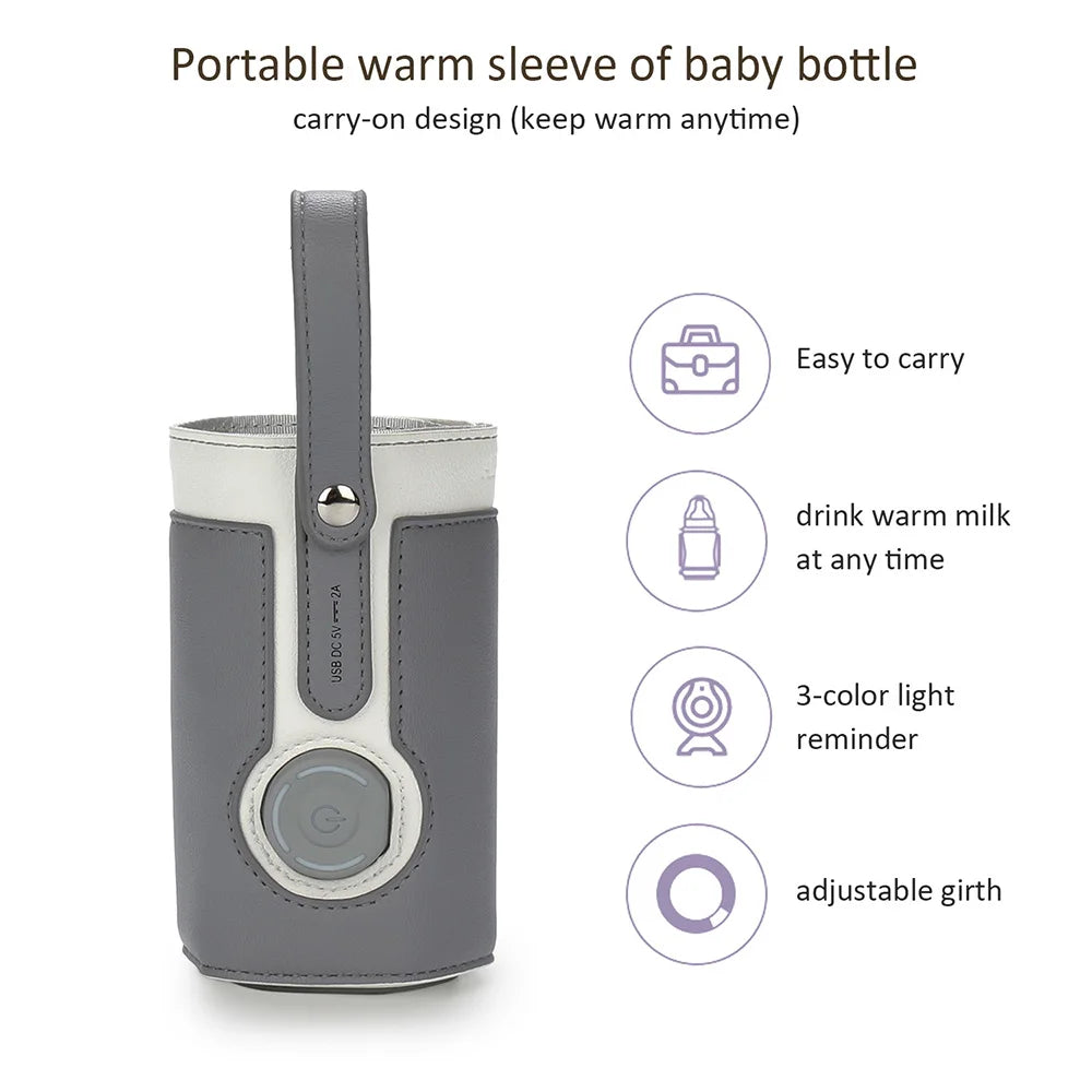 USB Milk Bottle Warmer | Stroller-Friendly Portable Baby Feeding Heater