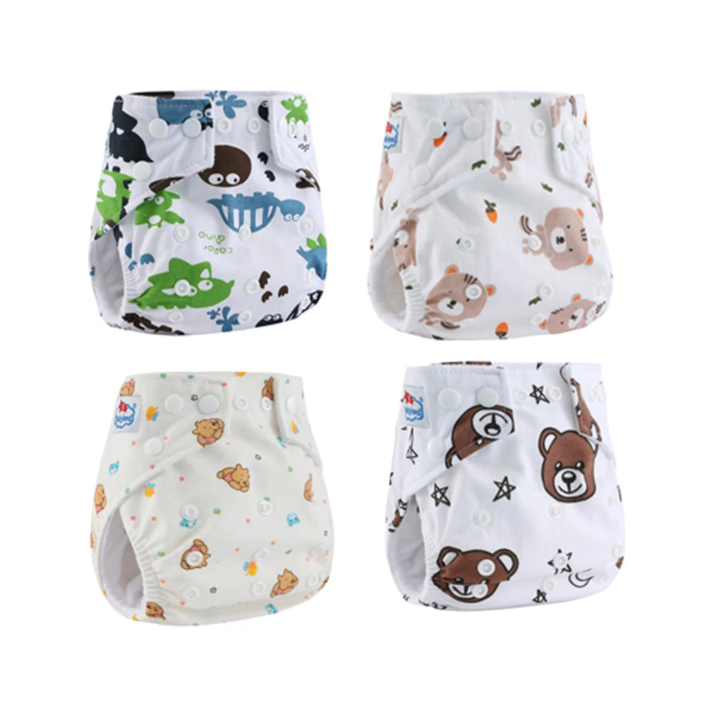Couches lavables Babyland – Lot de 4, imperméables et écologiques pour peaux sensibles
