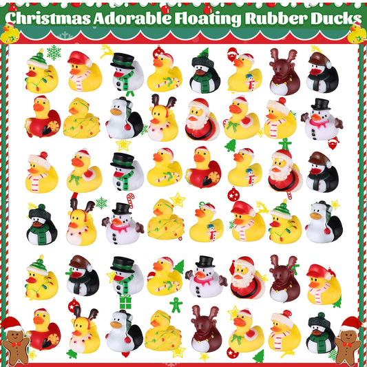 12/24/36 Christmas Rubber Ducks – Cute Holiday Party Favors