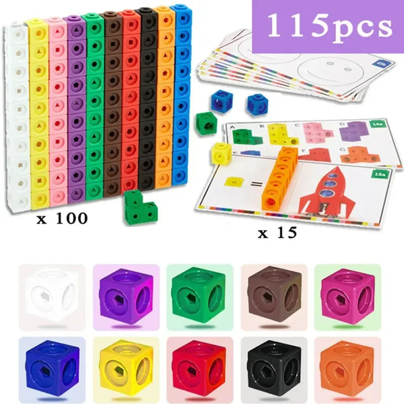 Cubes Montessori pour enfants – Jeu de construction éducatif