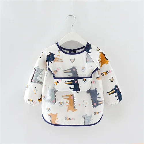 Waterproof Long-Sleeve Baby Feeding Bib (0–2Y)