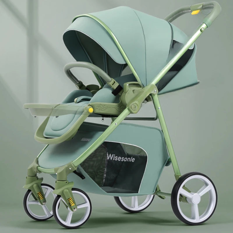 2-in-1 Portable Multifunctional High Landscape Baby Stroller (0–3Y)