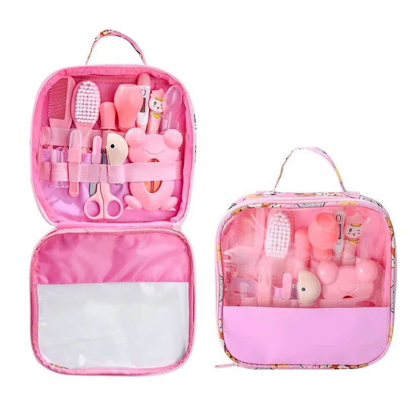 Trousse de soins pour bébé – Coupe-ongles, peigne, brosse, ciseaux, thermomètre