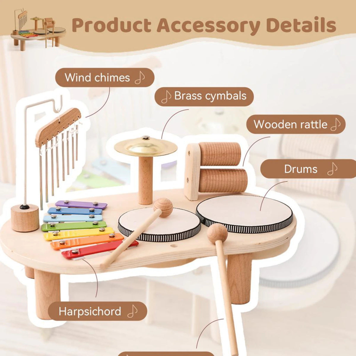 Batterie en bois pour enfants – Amusant et formateur !