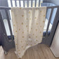 Couverture d'emmaillotage en coton à imprimé floral - Couverture en mousseline pour bébé, en tissu froissé, pour nouveau-né, utilisable comme housse de poussette