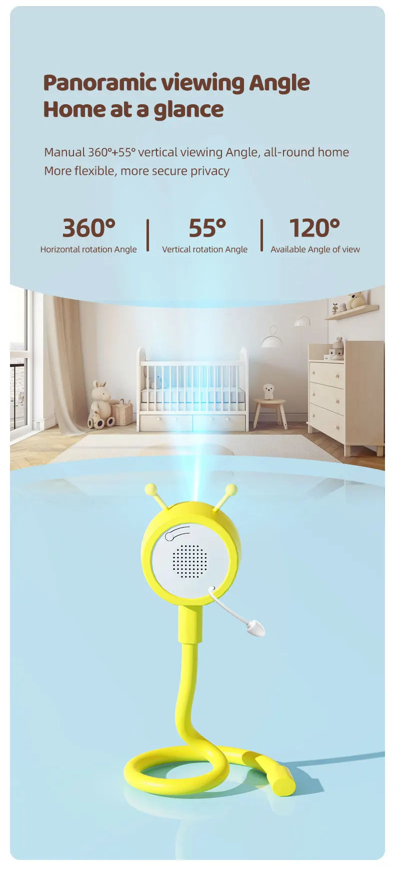 Application Smart Baby Care C11 HD 2MP Vidéo Musique