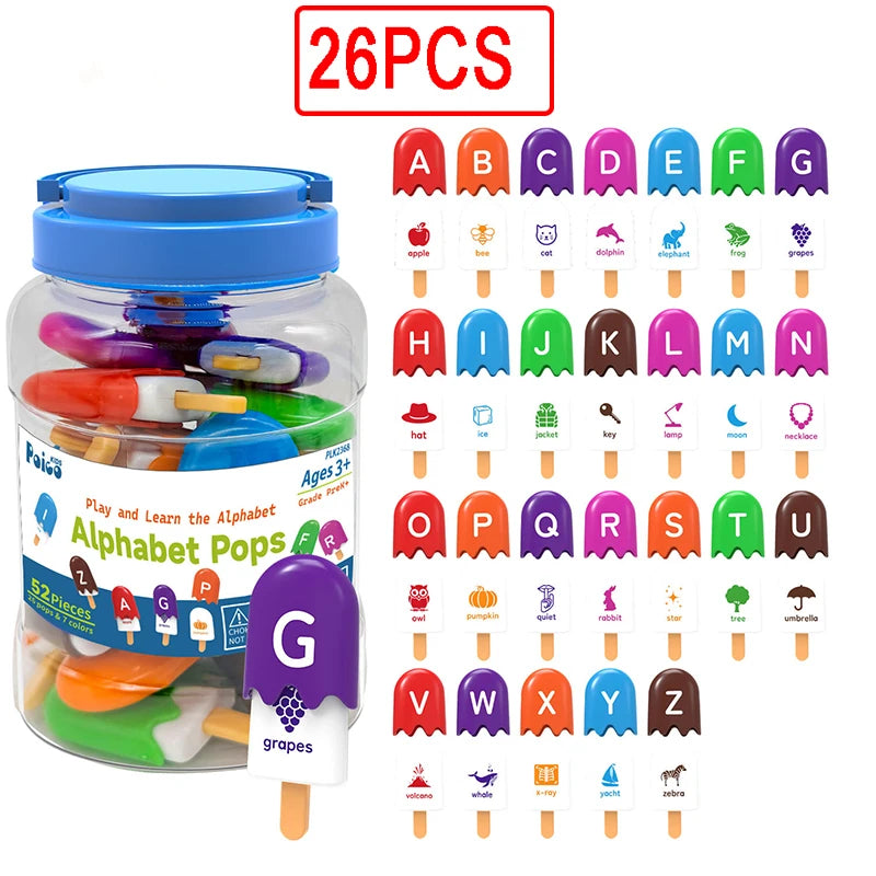 Jeu Montessori d'association de chiffres et de glaces – Apprentissage des couleurs et des chiffres