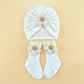 Soft Newborn Baby Hat and Anti-Slip Socks Set