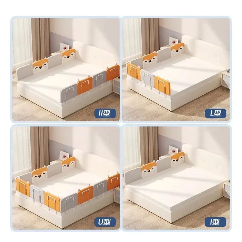 38cm Adjustable Baby Bed Rail – Soft Anti-Collision Crib Guard