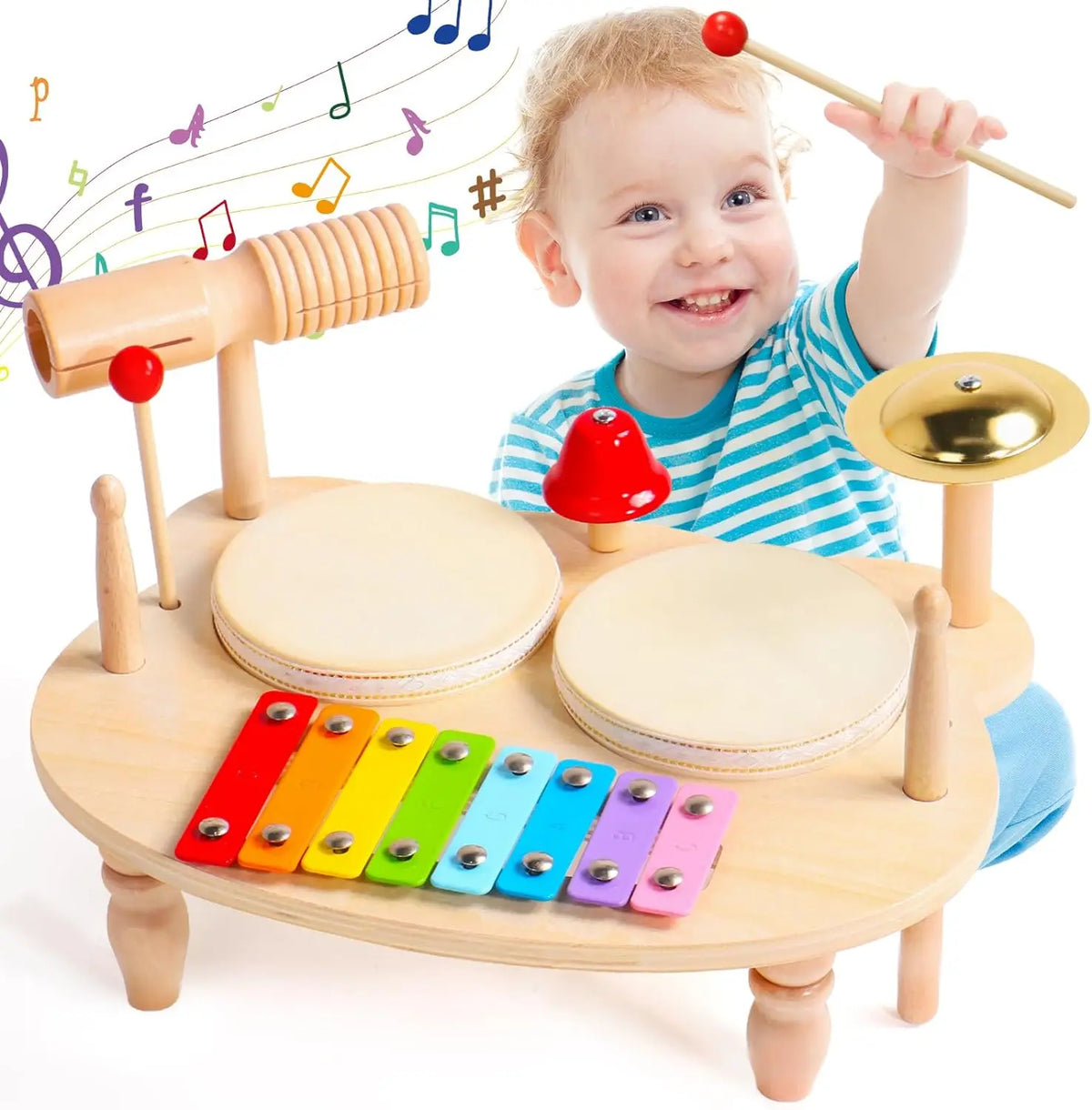 Wooden Music Toy – Drum, Play & Learn!