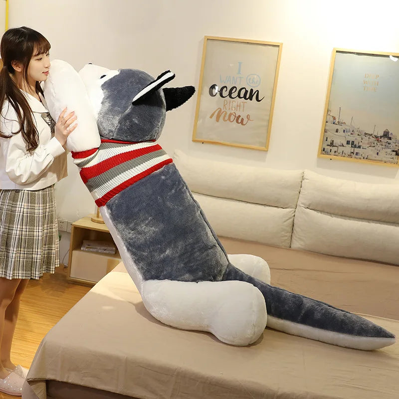 Giant Husky Plush – Soft Stuffed Dog Toy