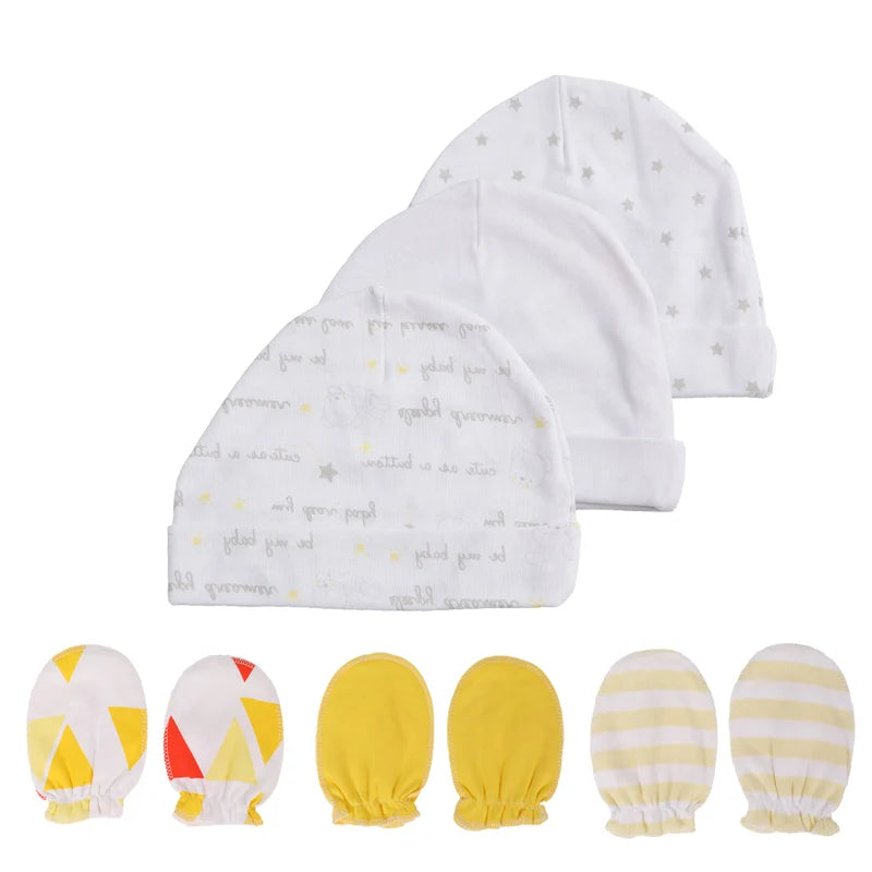 Soft Infant Hat Gloves Set for Newborn Boys and Girls