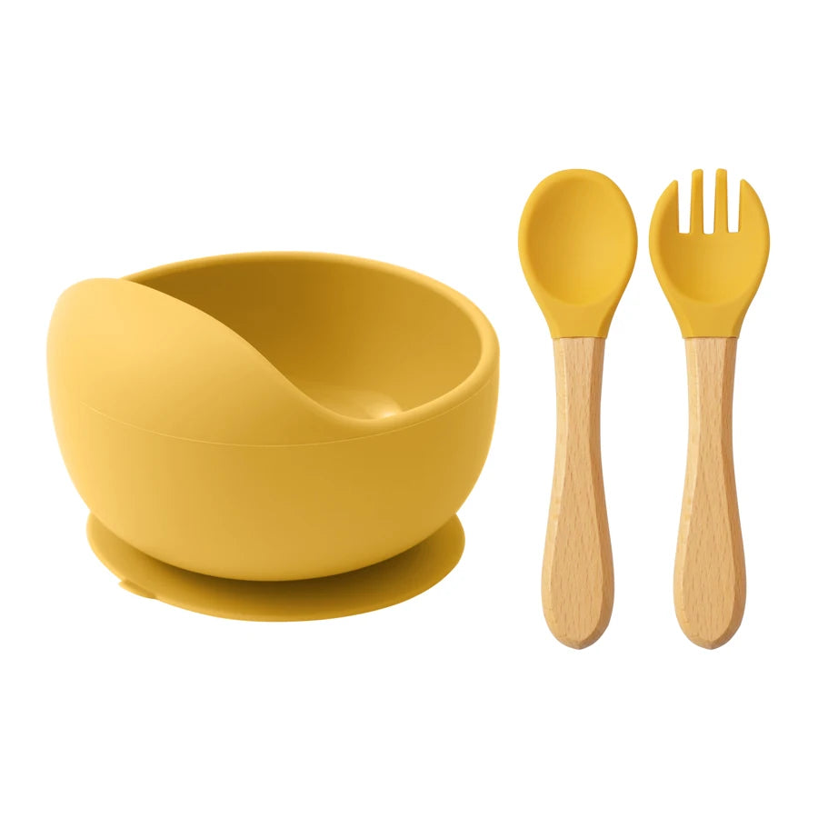 Baby Tableware Set – Suction Plate, Bowl & Training Utensils