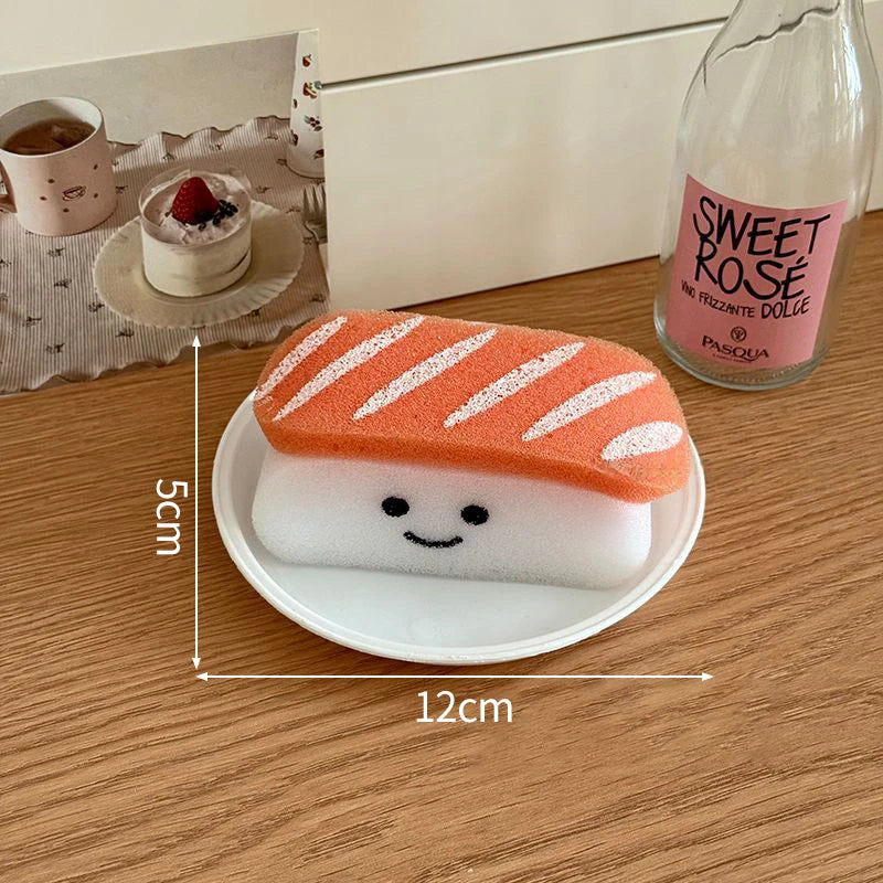 Toddler Bath Fun – 1/2PCS Cute Sushi Shower Sponge