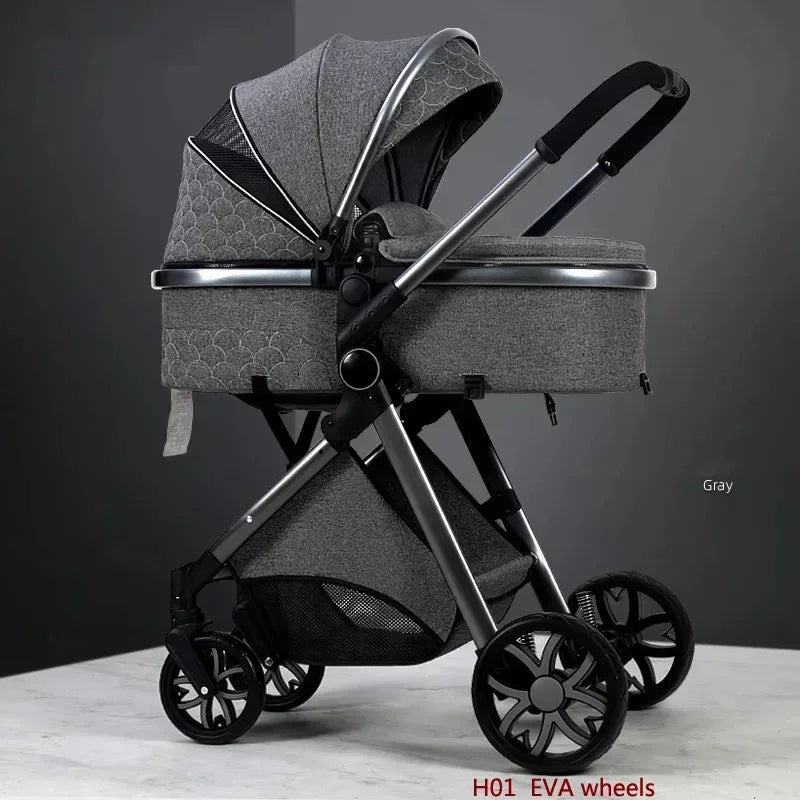 2025 High Landscape 3-in-1 Luxury Baby Stroller & Carriage – Infant Cradle