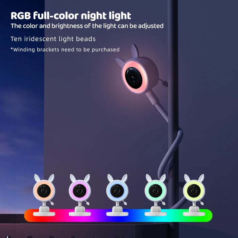 Babyphone DANMINI 3,5" RGB – Caméra interphone avec vision nocturne et voix
