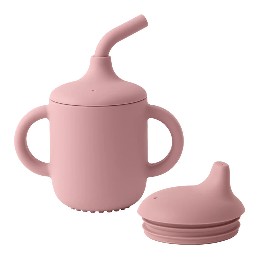 Silicone Baby Sippy Cup – Double Lid, BPA-Free, Portable Kids Bottle