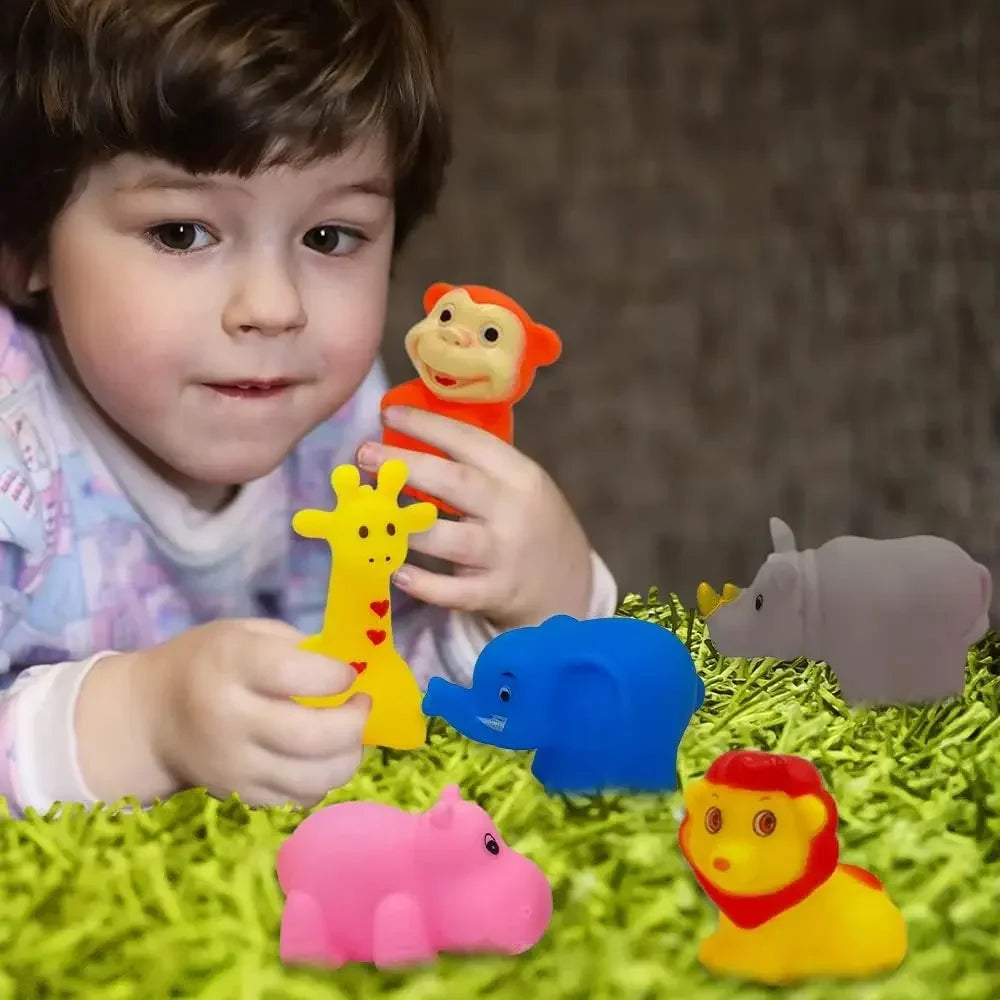 Ensemble de jeu de bain pour tout-petits – Jouets de bain flottants en caoutchouc amusants pour enfants