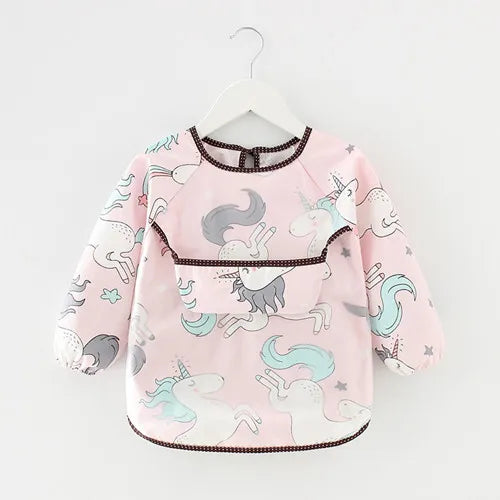 Waterproof Long-Sleeve Baby Feeding Bib (0–2Y)