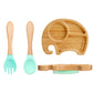 Baby Dinnerware – 3PCS Bamboo Plate & Suction Tableware