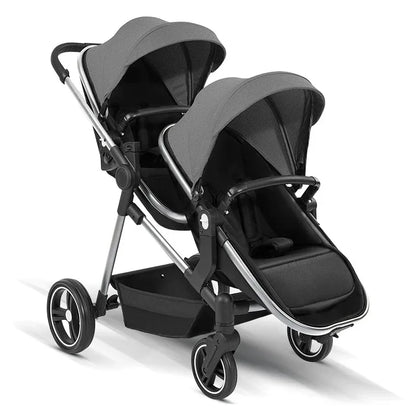 Poussette double 2025 – Poussette double de haute qualité avec garantie d'un an