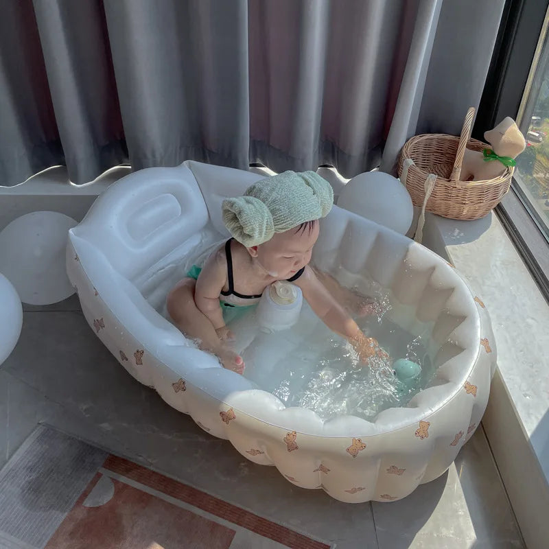 Multifunctional Baby Bath Tub – Inflatable Folding Shower & Dining Seat
