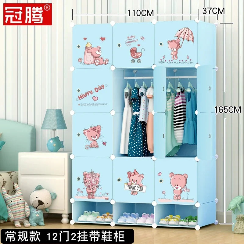 Armoire de rangement pour chambre d'enfant – Étagères en plastique pour tout-petits