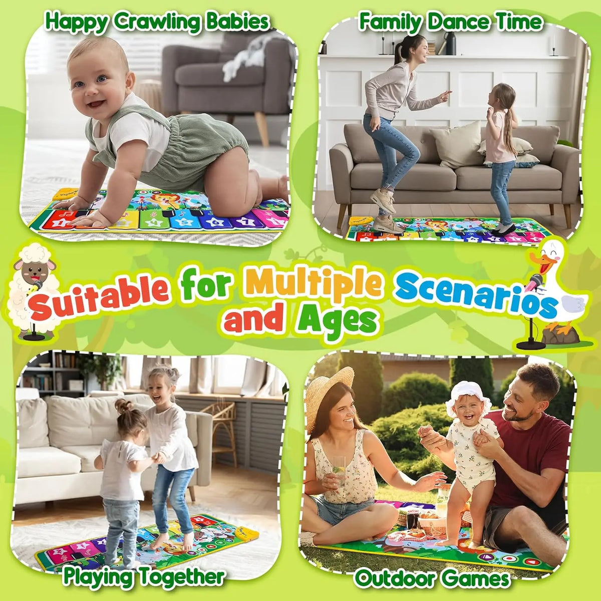 Dansez, jouez et apprenez – Tapis musical pour enfants !