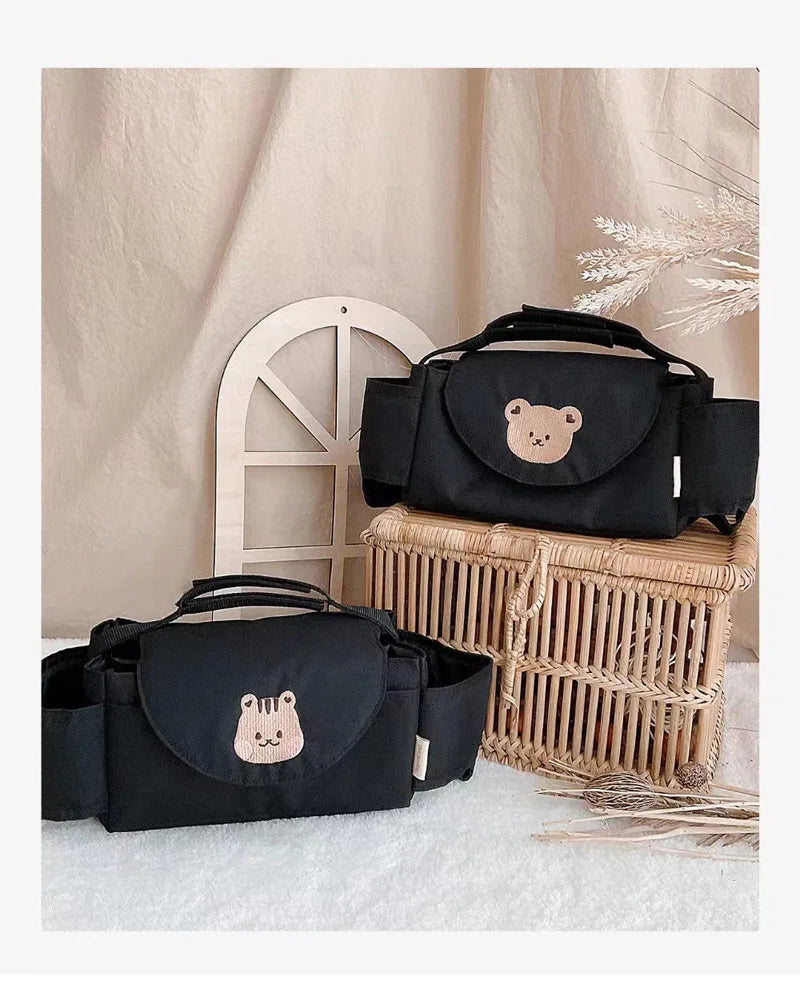 Sac de rangement suspendu ours en dessin animé – Organisateur pour poussette