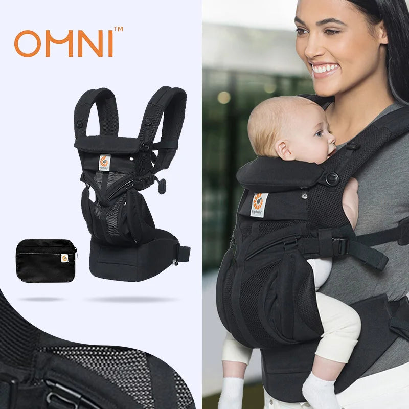 Porte-bébé Ergobaby en maille respirante – Toutes positions de portage (3 à 20 kg)