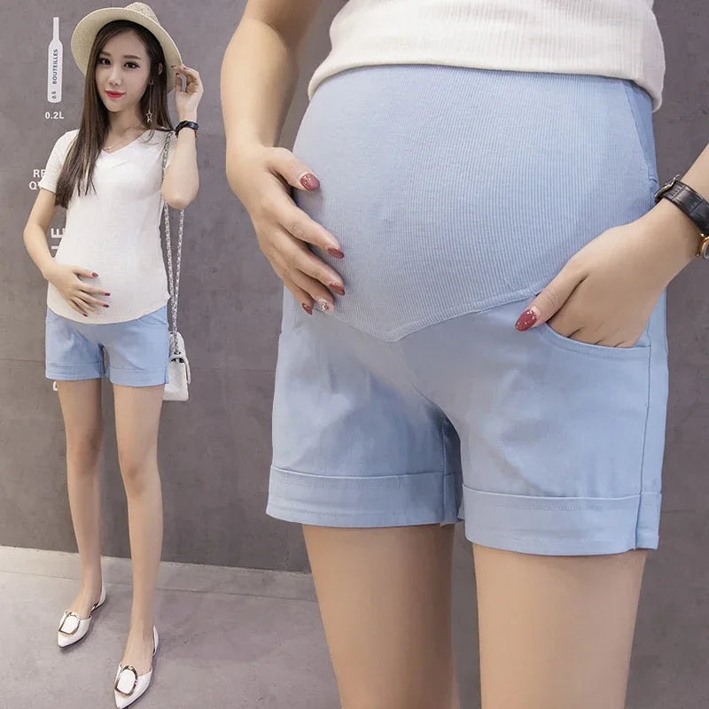 Short de maternité d'été en coton – Pantalon ajustable style coréen